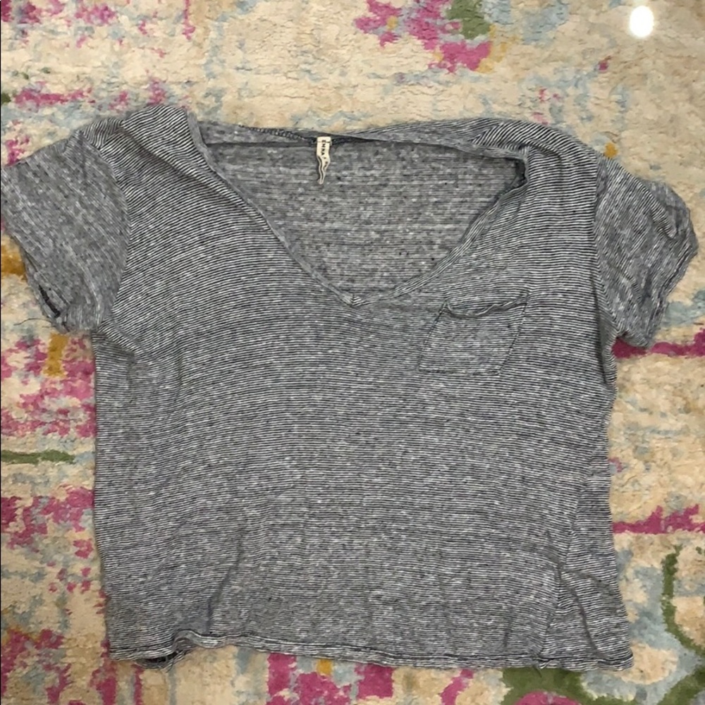 Emma and Sam Black and White Striped t shirt